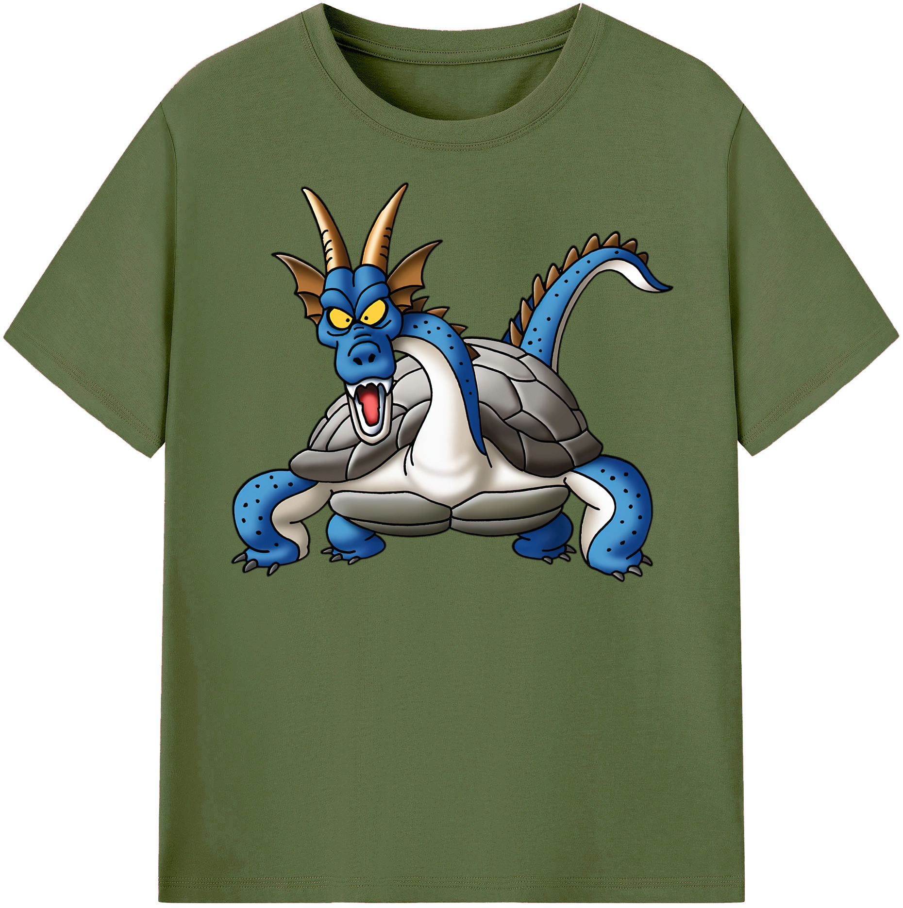 （画像用） ドラゴンクエスト Doragon Kuesuto Dragon Quest 綿100％半袖Tシャツ（フロントプリント）